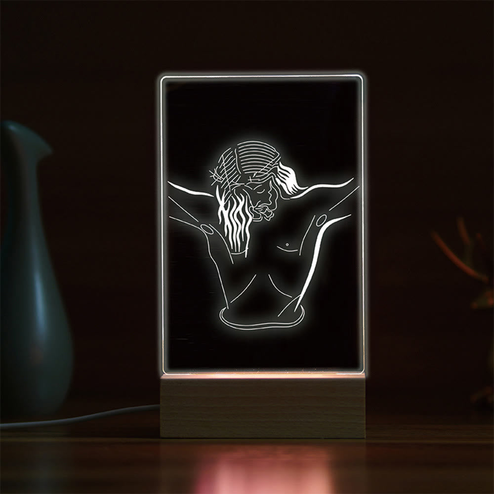 Christianartworkshop Minimalist Sacred Outlines Night Light: Condividi legami divini - B - image 1