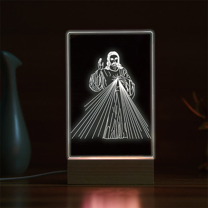 Christianartworkshop Minimalist Sacred Outlines Night Light: Condividi legami divini - D - image 3