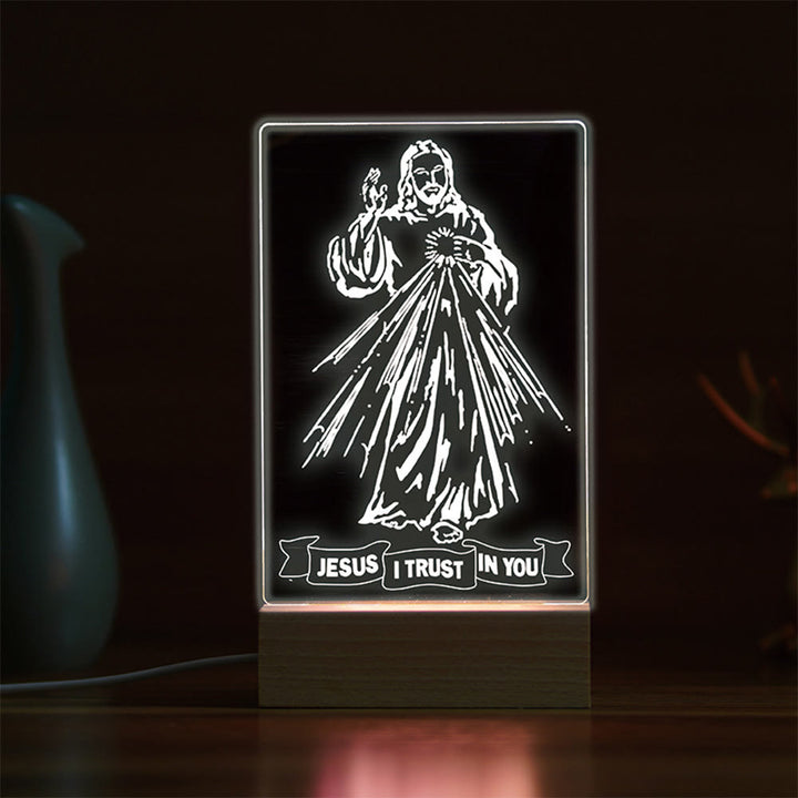 Christianartworkshop Minimalist Sacred Outlines Night Light: Condividi legami divini - UN - image 0