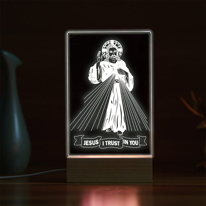 Christianartworkshop Minimalist Sacred Outlines Night Light: Condividi legami divini - E - image 4