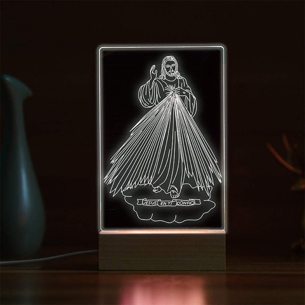 Christianartworkshop Minimalist Sacred Outlines Night Light: Condividi legami divini - F - image 5