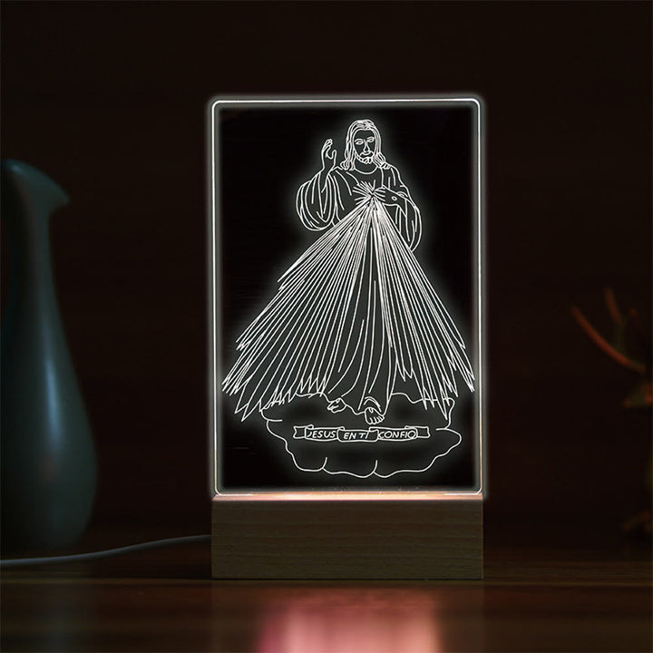 Christianartworkshop Minimalist Sacred Outlines Night Light: Condividi legami divini - F - image 5