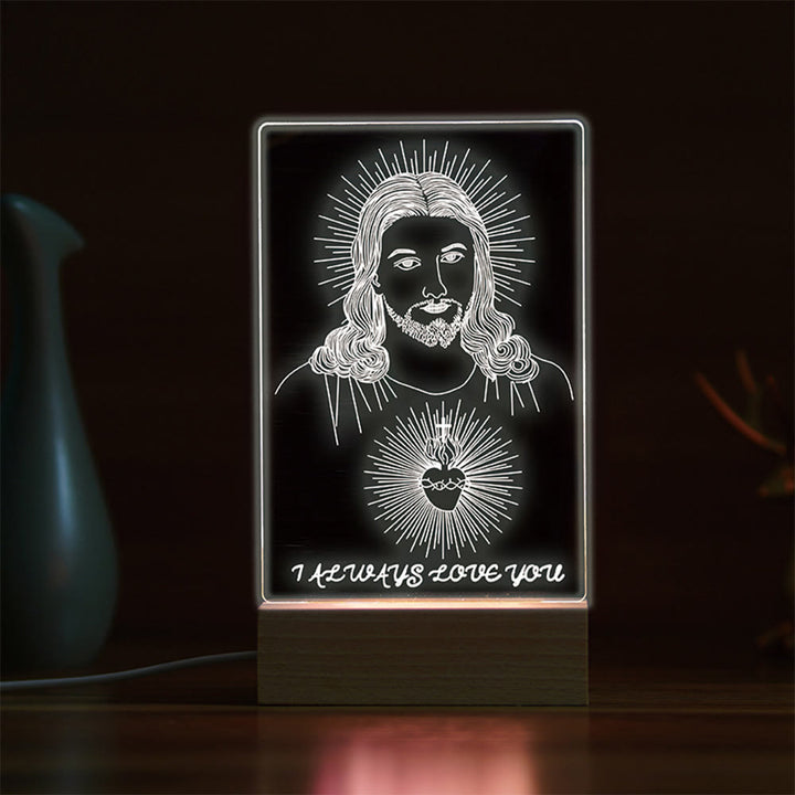 Christianartworkshop Minimalist Sacred Outlines Night Light: Condividi legami divini - G - image 6