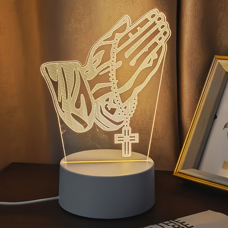 Christianartworkshop Luce notturna Spiritual Glow Praying Hands: miscela di religione e modernità - image 7