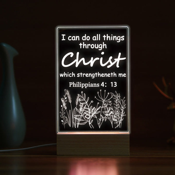 Christianartworkshop Versetto biblico spirituale Serenity Night Light: Promesse divine nella luce - D - image 3