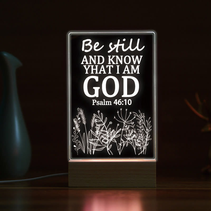 Christianartworkshop Versetto spirituale della Bibbia Serenity Night Light: Promesse divine nella luce - B - image 1