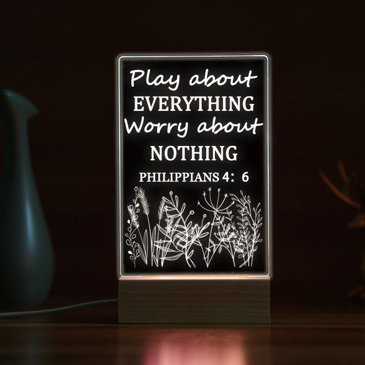 Christianartworkshop Versetto biblico spirituale Serenity Night Light: Promesse divine nella luce - C - image 2