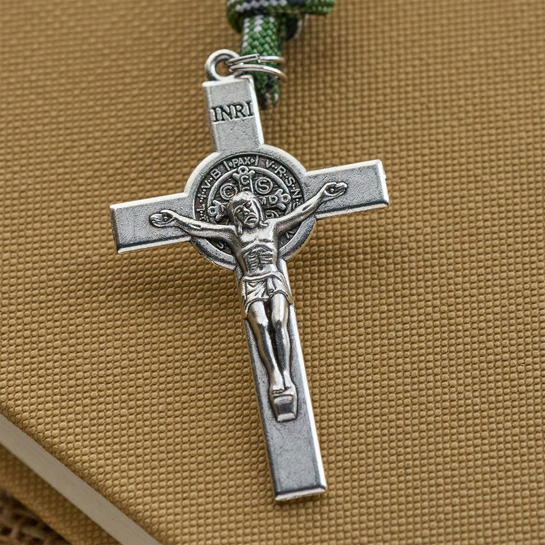 Rosario di benedizione in robusto paracord Christianartworkshop : Protetti dallo Spirito Santo e dalla Divina Misericordia - image 8