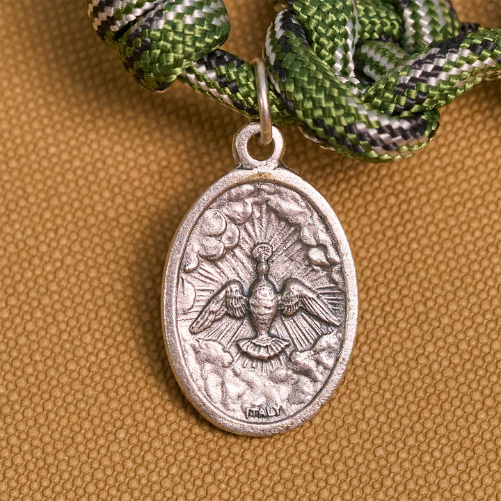 Rosario di benedizione in robusto paracord Christianartworkshop : Protetti dallo Spirito Santo e dalla Divina Misericordia - image 9