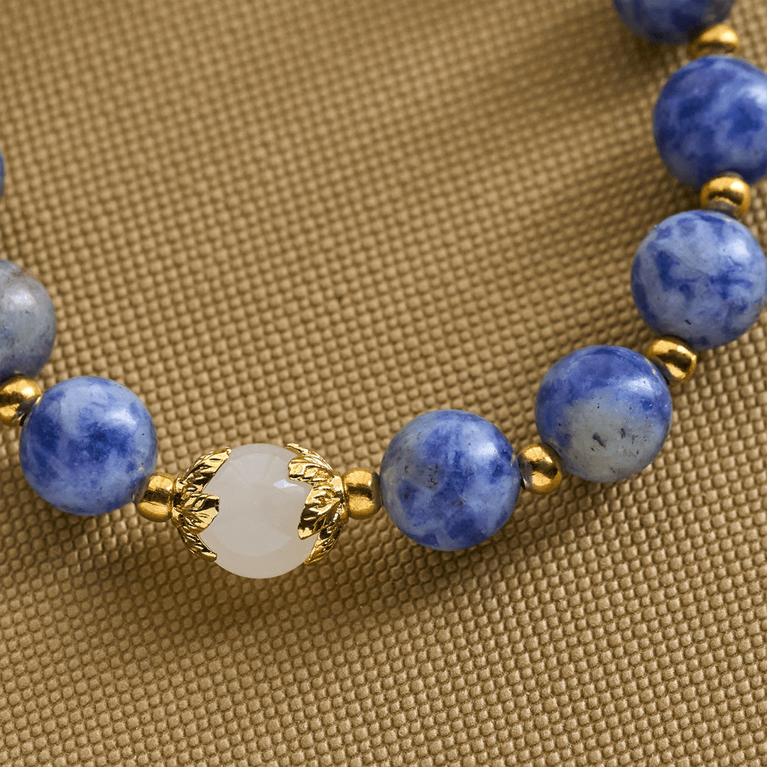 Bracciale Christianartworkshop Serene Blue Stone Textured con crocifisso in smalto blu - image 4