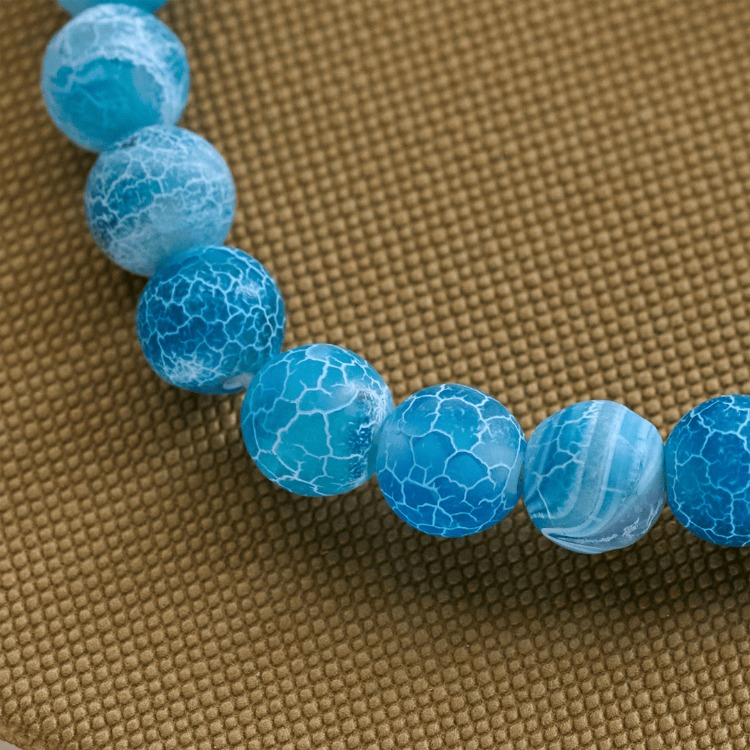 Braccialetto con animali Waves of Prayer Shark Guardian con 5 pietre di agata naturale Christianartworkshop - image 4