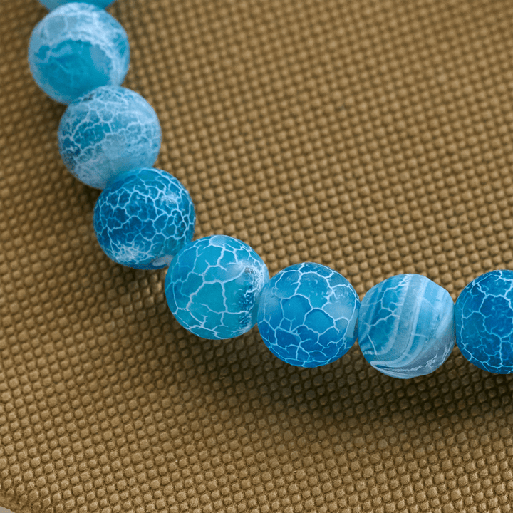 Braccialetto con animali Waves of Prayer Shark Guardian con 5 pietre di agata naturale Christianartworkshop - image 4