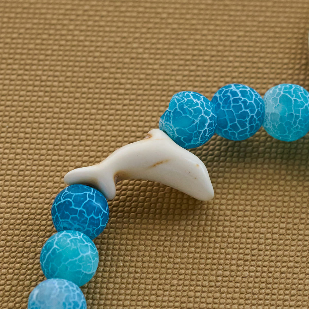 Christianartworkshop Ocean Grace Bracciale con ciondolo a forma di delfino e malachite naturale e ichthys - image 12