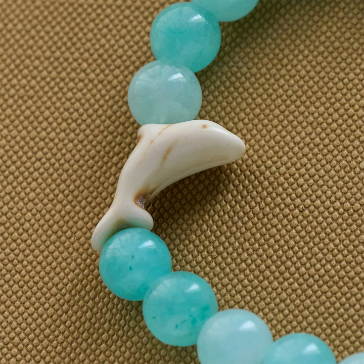 Christianartworkshop Ocean Grace Bracciale con ciondolo a forma di delfino e malachite naturale e ichthys - image 26