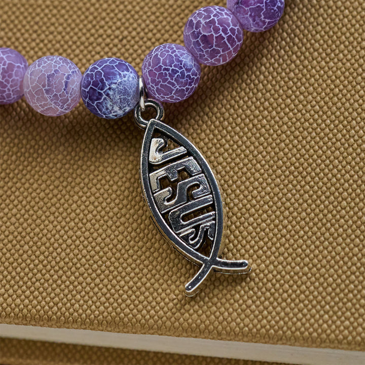 Christianartworkshop Ocean Grace Bracciale con ciondolo a forma di delfino e malachite naturale e ichthys - image 32