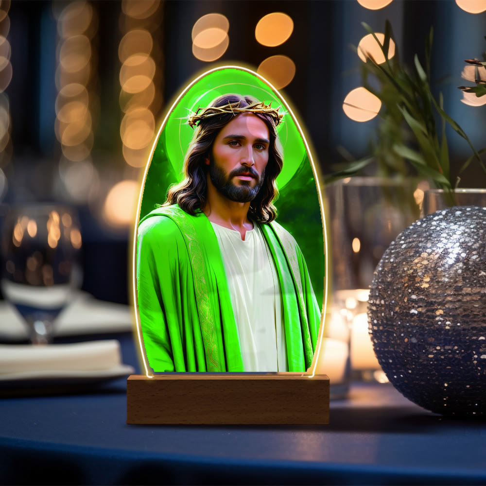 Christianartworkshop Momenti di preghiera confortanti di Gesù e della Vergine Maria Luce notturna - B - image 5