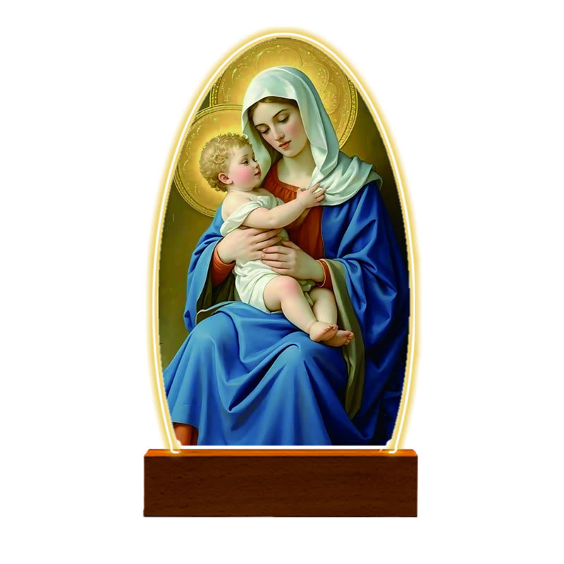 Christianartworkshop Momenti di preghiera confortanti di Gesù e della Vergine Maria Luce notturna - image 4