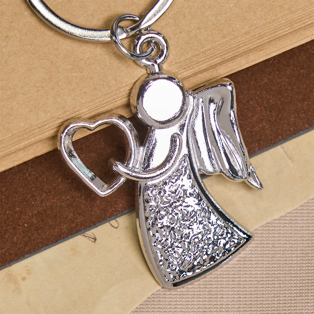 Christianartworkshop Angelo Custode che Abbraccia l'Amore Portachiavi Arcobaleno Luminoso della Fede - image 3