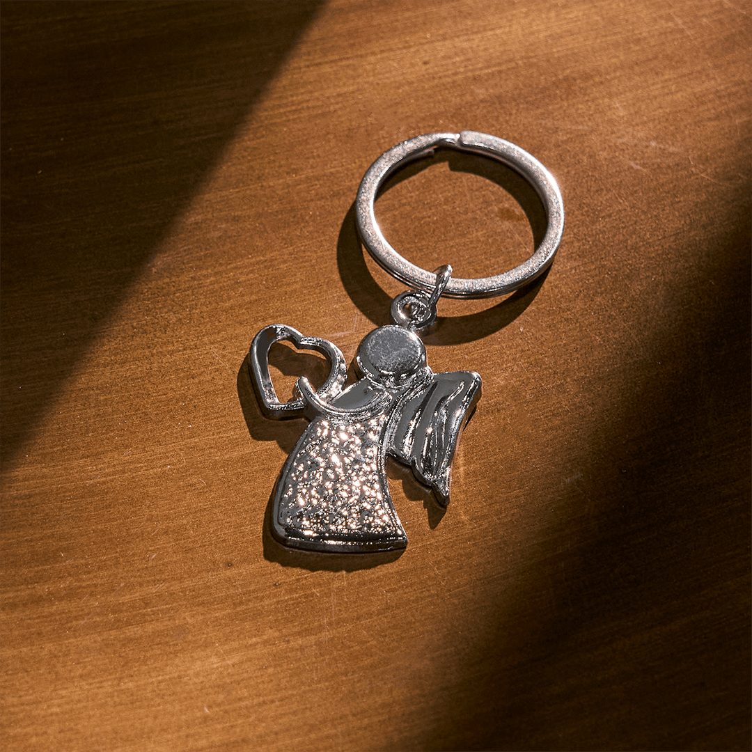 Christianartworkshop Angelo Custode che Abbraccia l'Amore Portachiavi Arcobaleno Luminoso della Fede - image 7