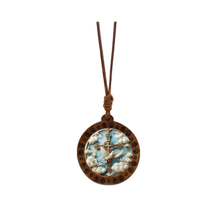 Christianartworkshop Collana con colomba e croce dello Spirito Santo: un'espressione visiva di fede devota - image 3