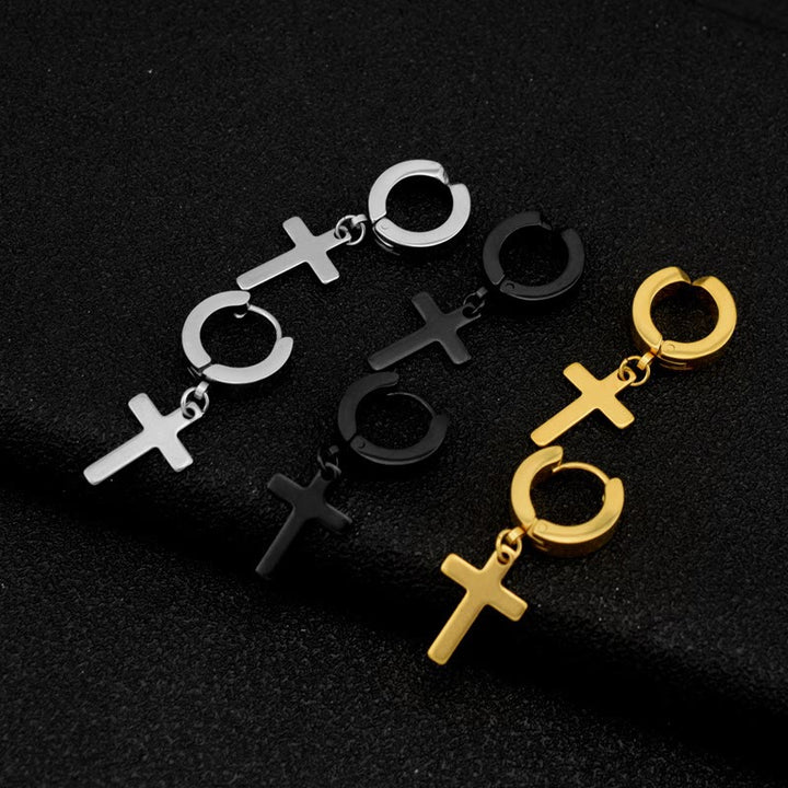 Christianartworkshop Orecchini a cerchio pendenti con croce alla moda: gioielli alla moda e alla moda da indossare ogni giorno - image 8