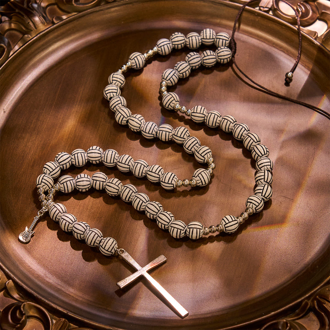 Christianartworkshop Vittoria in Cristo Rosario di preghiera per pallavolo con ciondolo per chitarra: una melodia di preghiera - image 6