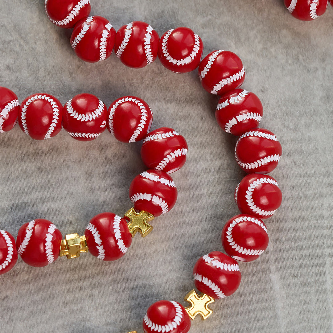 Christianartworkshop Rosario in miniatura con perline da baseball benedette, calice sacro dorato e crocifisso: unisci fede e sport - image 21