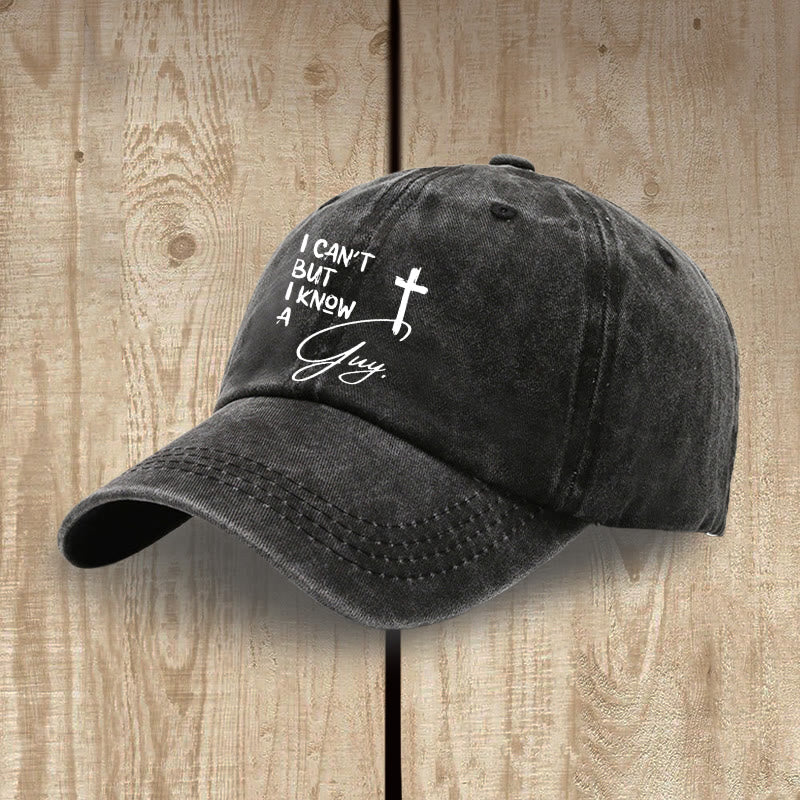 Christianartworkshop Cappello in cotone lavato con scritta "Io non posso, lui può, Gesù Croce Fede quotidiana" - image 3