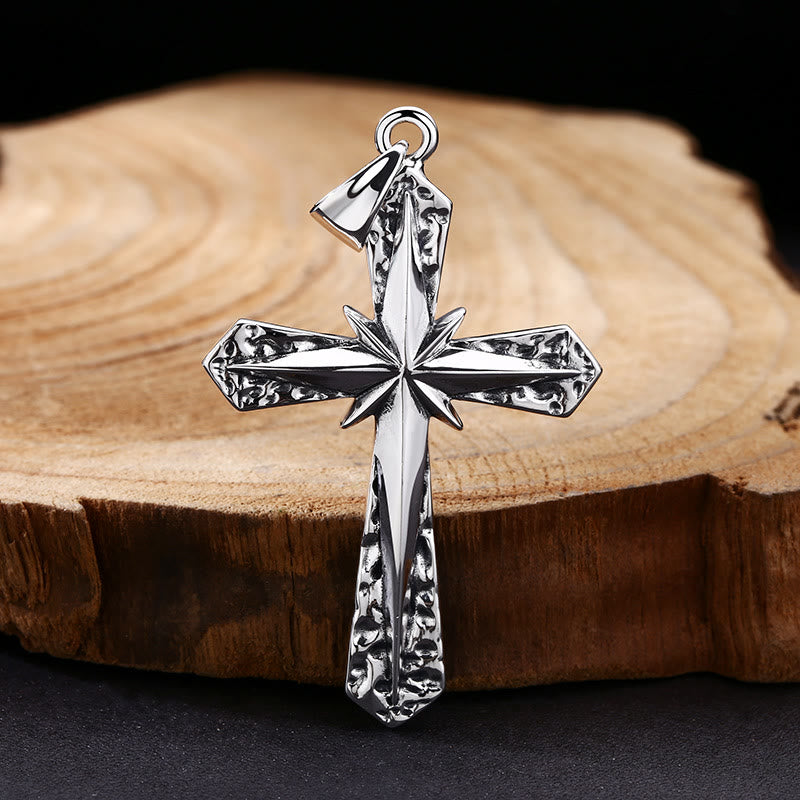 Collana classica con croce in argento sterling lucido Christianartworkshop : un emblema di devozione sottile ma sacro - Argento Sterling 925 - image 0
