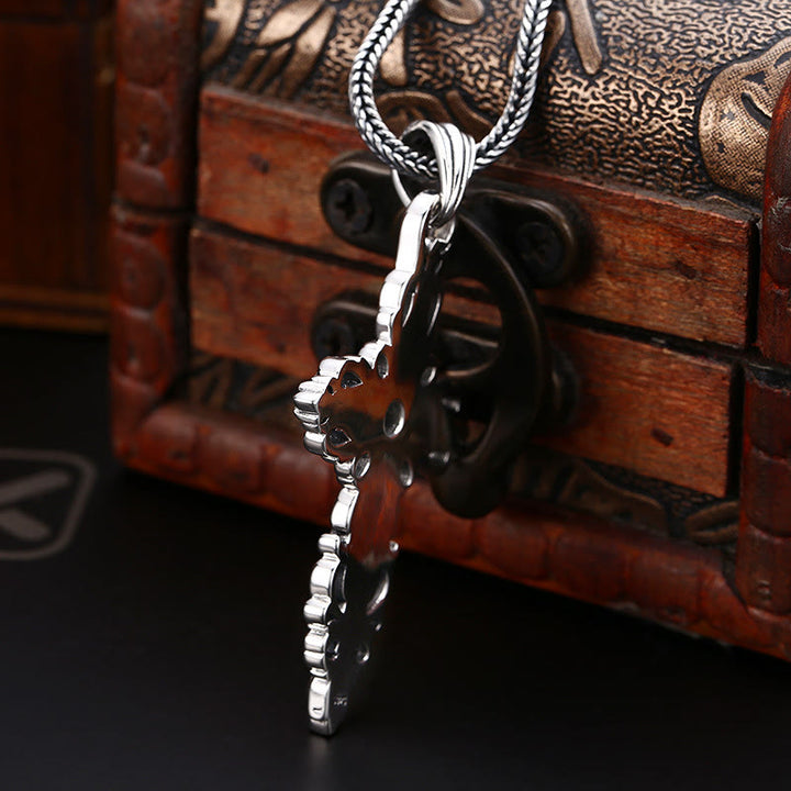 Christianartworkshop Collana classica in filigrana d'argento sterling con croce e zircone: un profondo simbolo di fede - image 2