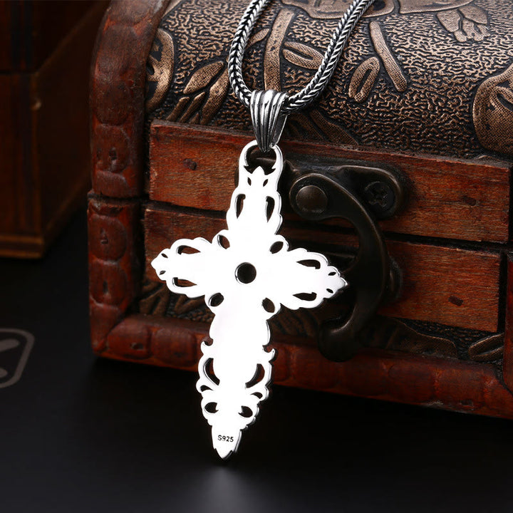 Christianartworkshop Collana classica in filigrana d'argento sterling con croce e zircone: un profondo simbolo di fede - image 3