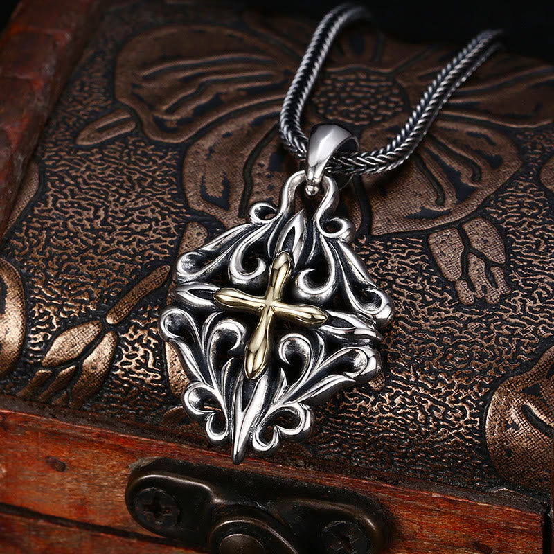 Christianartworkshop Ciondolo con croce vintage: un caro simbolo di connessione spirituale - image 1