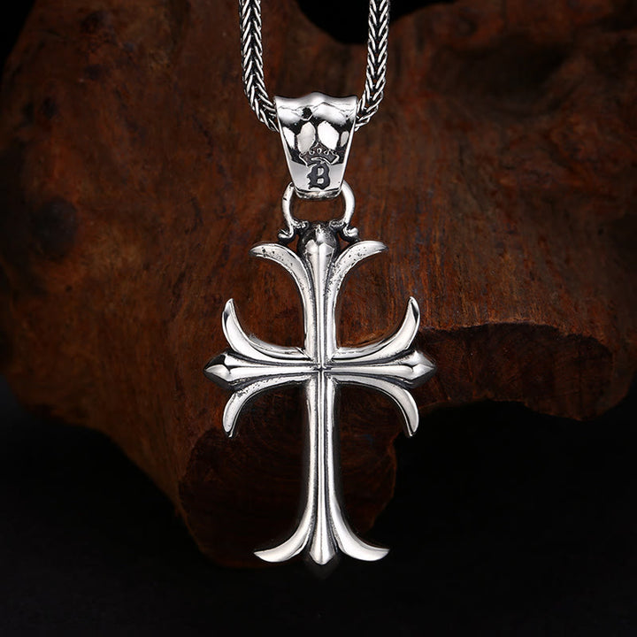 Ciondolo a forma di croce in argento sterling classico Christianartworkshop : un accessorio senza tempo per un ornamento fedele - Argento Sterling 925 - image 0