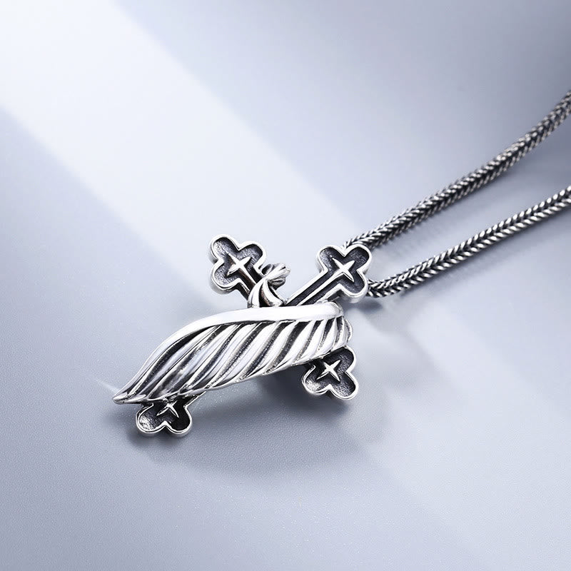 Christianartworkshop Ciondolo a forma di croce in argento sterling in stile retrò: un segno nostalgico di fede - image 3