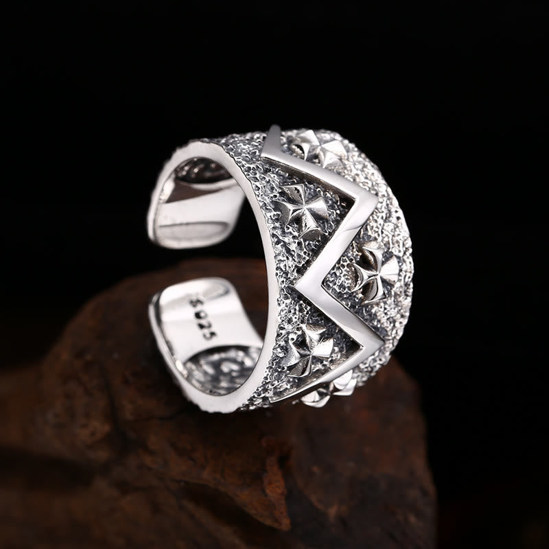 Christianartworkshop Classic 925 Silver Cross - Anello decorato: un profondo simbolo di fede - image 1