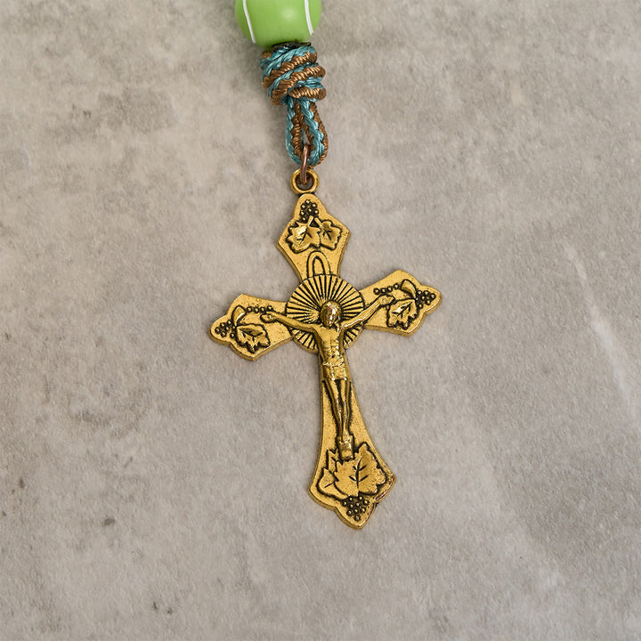 Christianartworkshop Crocifisso della Vittoria con Rosario dinamico da tennis: la fede incontra la passione atletica - image 8