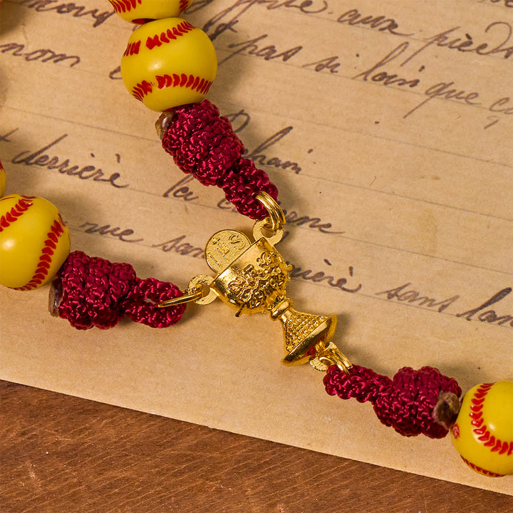 Rosario con perline da softball Dynamic Sports Prayer Christianartworkshop con cordino in nylon resistente per una resistenza duratura - image 7