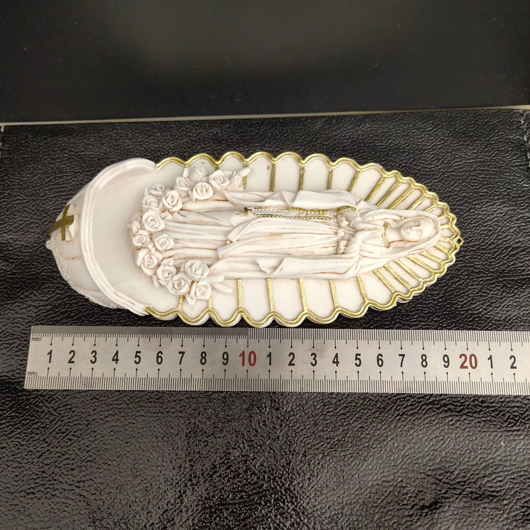 Christianartworkshop Decorazione murale classica in resina raffigurante la Madonna: un caro simbolo di connessione spirituale - image 3