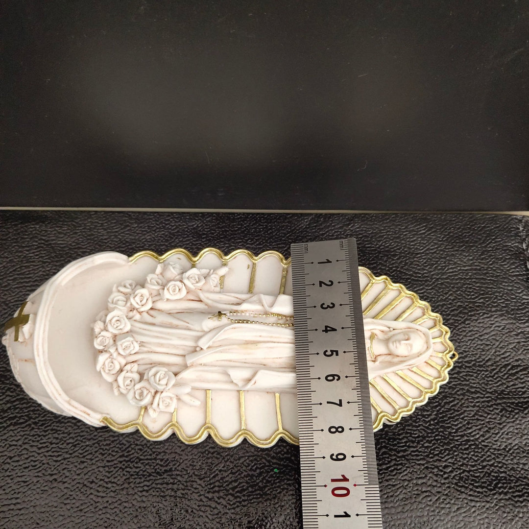 Christianartworkshop Decorazione murale classica in resina raffigurante la Madonna: un caro simbolo di connessione spirituale - image 4