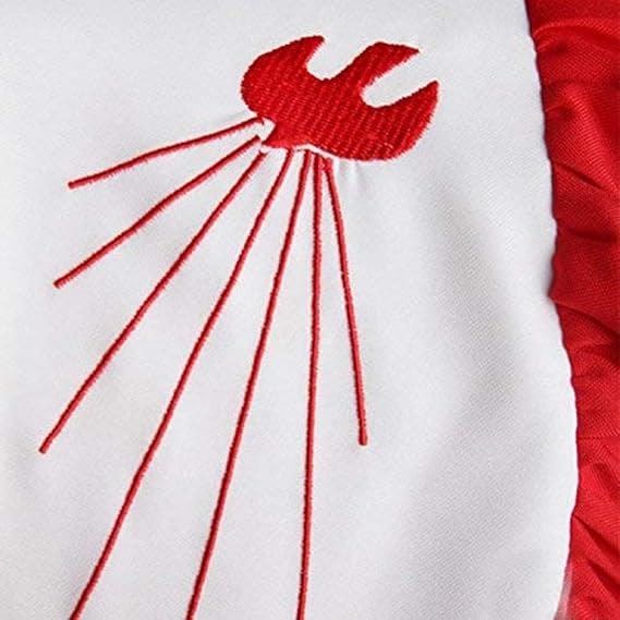 Christianartworkshop Elegante abito clericale rosso con colomba dello Spirito Santo: servire con fede e luce - image 6