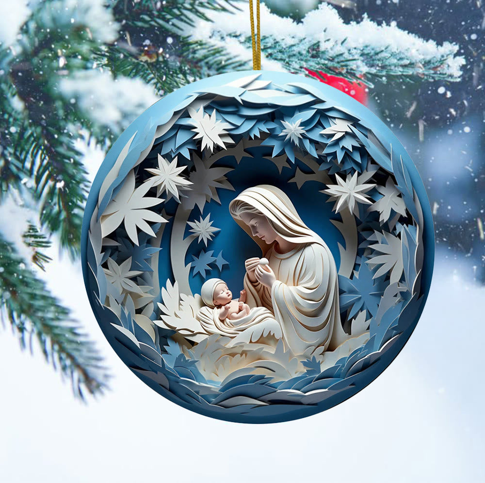 Christianartworkshop Ornamenti natalizi da appendere in stile scultoreo B - Ceramica - image 0
