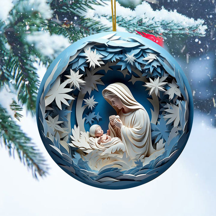 Christianartworkshop Ornamenti natalizi da appendere in stile scultoreo B - Ceramica - image 0