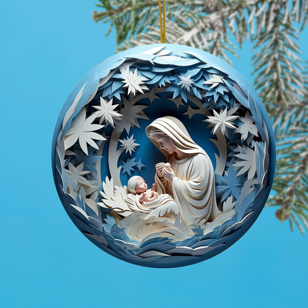 Christianartworkshop Ornamenti natalizi da appendere in stile scultoreo B - image 3