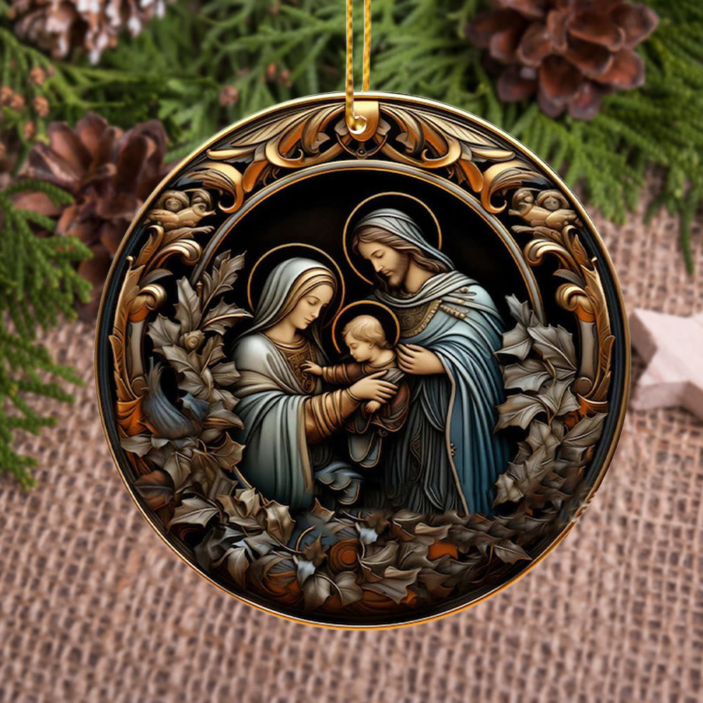 Christianartworkshop Ornamenti pendenti per la benedizione natalizia della Natività B - Ceramica - image 0