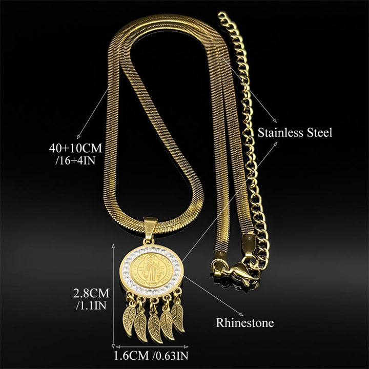 Collana con ciondolo icona di Santa Christianartworkshop : gioielli artistici con accenti di zirconi - image 4