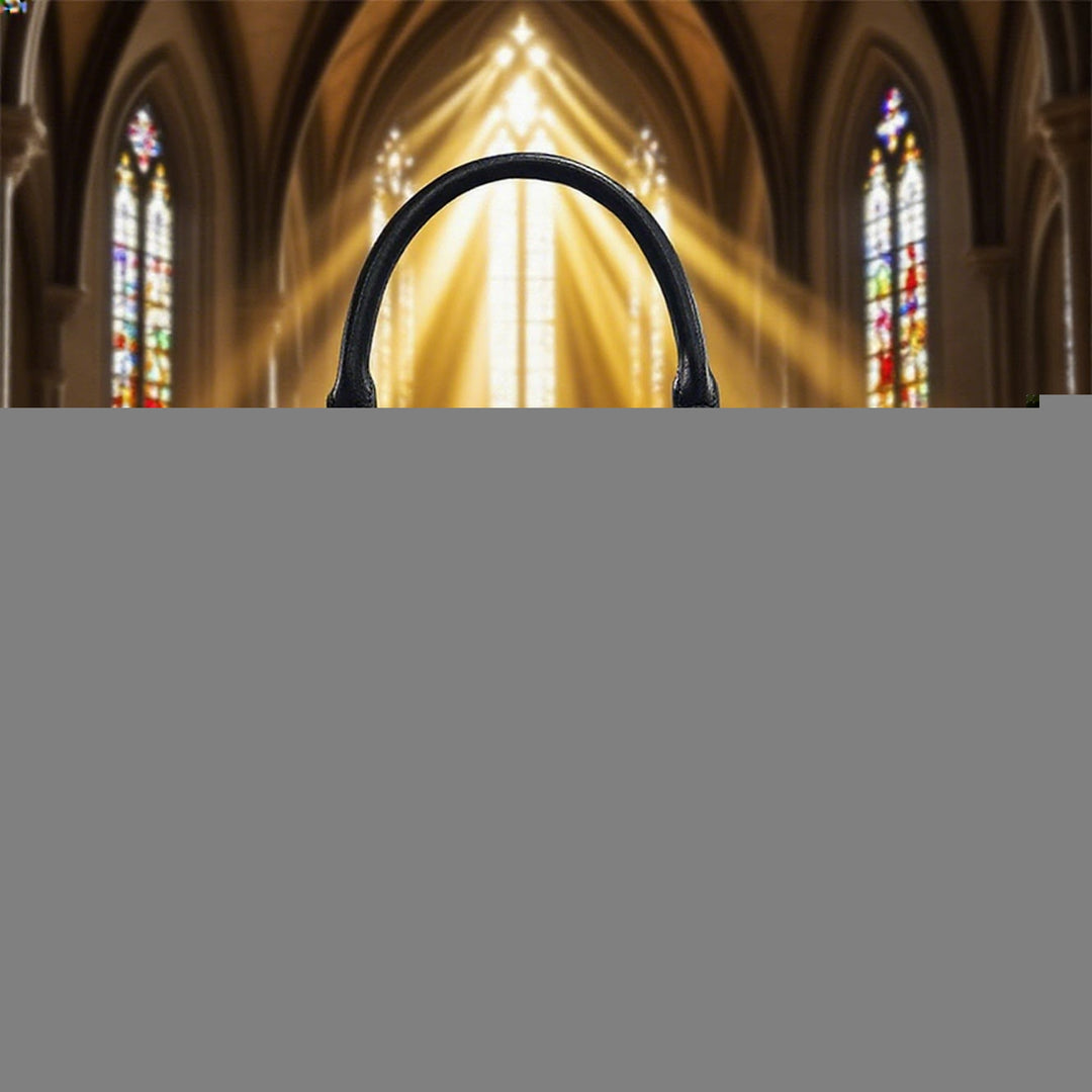 Borsa a mano in pelle personalizzata con libellula floreale Christianartworkshop e citazione della Scrittura - XL - Regolare (non personalizzato) - image 0