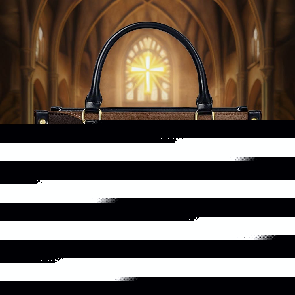 Borsa in pelle personalizzata ispirata al Salmo 46:5 Christianartworkshop con margherite e cuori - XL - Regolare (non personalizzato) - image 0