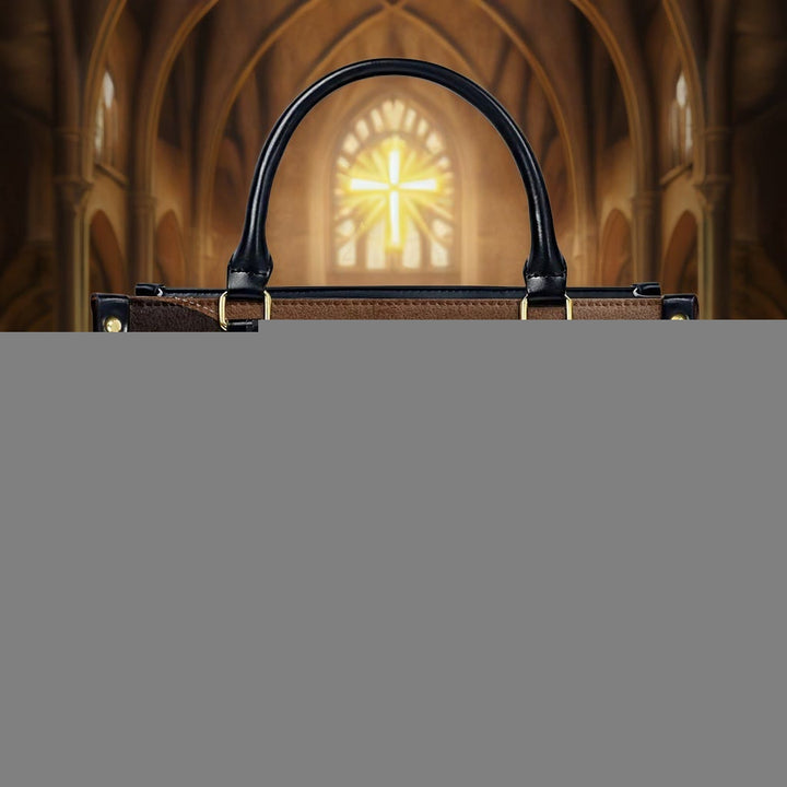 Borsa in pelle personalizzata ispirata al Salmo 46:5 Christianartworkshop con margherite e cuori - XL - Regolare (non personalizzato) - image 0