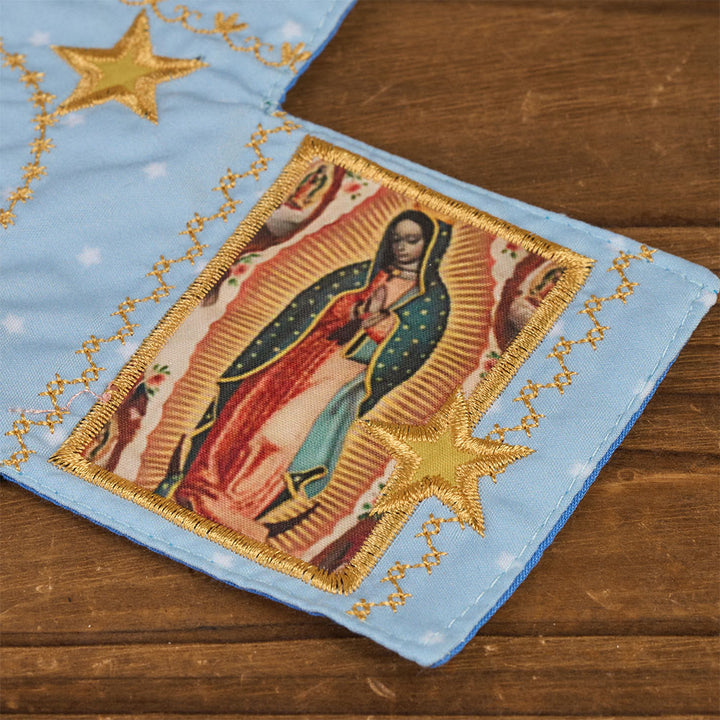 Christianartworkshop Reliquiario tascabile in tessuto ricamato a 4 colori con croce argentata inclusa all'interno - image 28