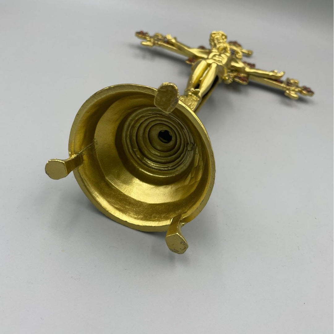 Christianartworkshop INRI Crocifisso con iscrizione, ornamento da tavolo con lavorazione artigianale elaborata - image 3